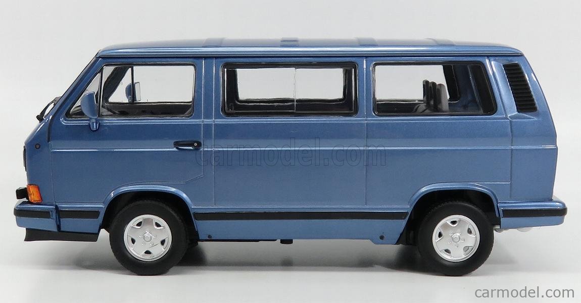 Volkswagen T3 Bus Multivan bleu clair métallisé Transporter 1979-1992 1/18 Norev modèle voiture 