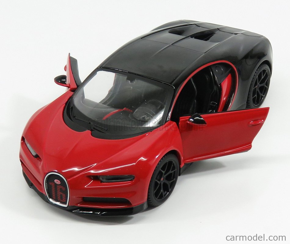 Bugatti Chiron Sport Red & Black 1/24 Scale Diecast Car Model By Maisto 31524 