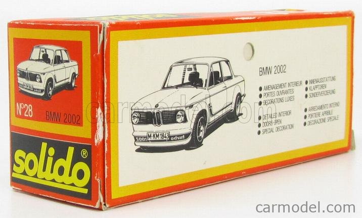 SOLIDO 28 Scale 1/43 | BMW 2002 TURBO 1974 SILVER
