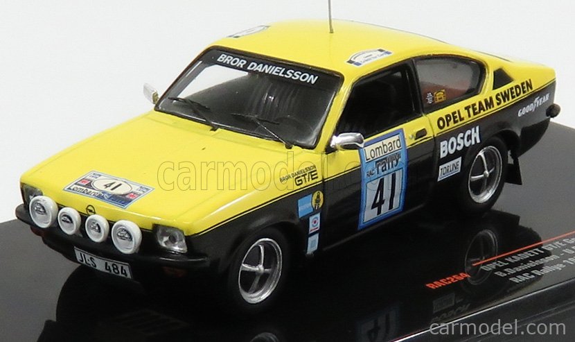 Ixo Models Rac264 Scale 1 43 Opel Kadett C Gt E Team Sweden N 41 Rally Rac 1976 B Danielsson U Sundberg Black Yellow