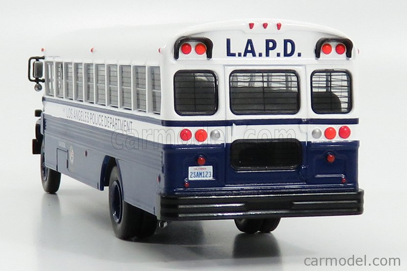 1/43 AUTOBUS BUS GMC 6000 LAPD POLICE DEPARTMENT IXO 