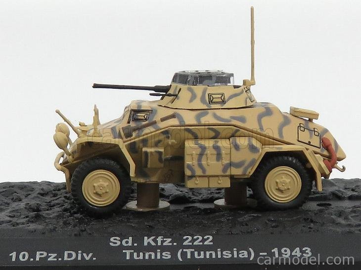 1943" 1/72 TUNIS TUNISIA 222 10.PZ.DIV TANK "SD.KFZ 