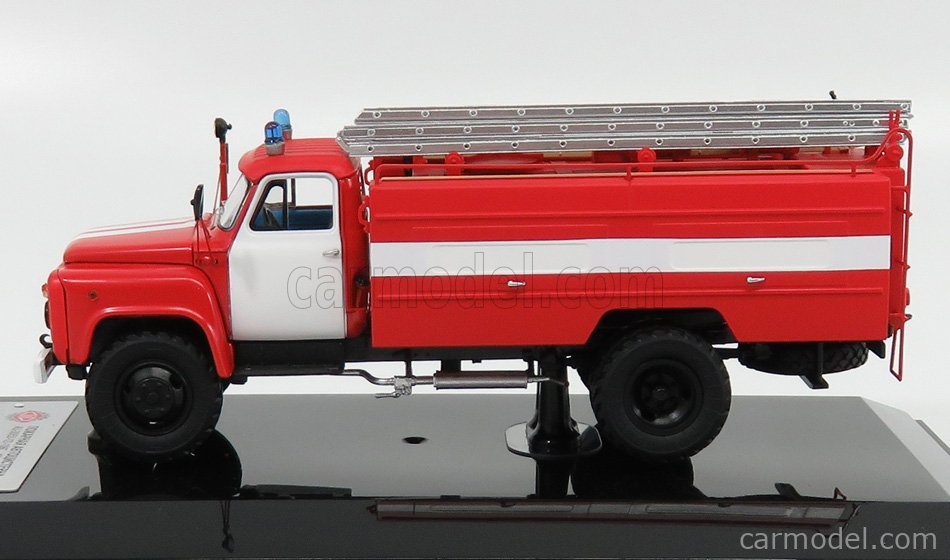 SPARK-MODEL 105337 Масштаб 1/43  GAZ AC-30-106G TANKER TRUCK FIRE ENGINE 1991 RED WHITE