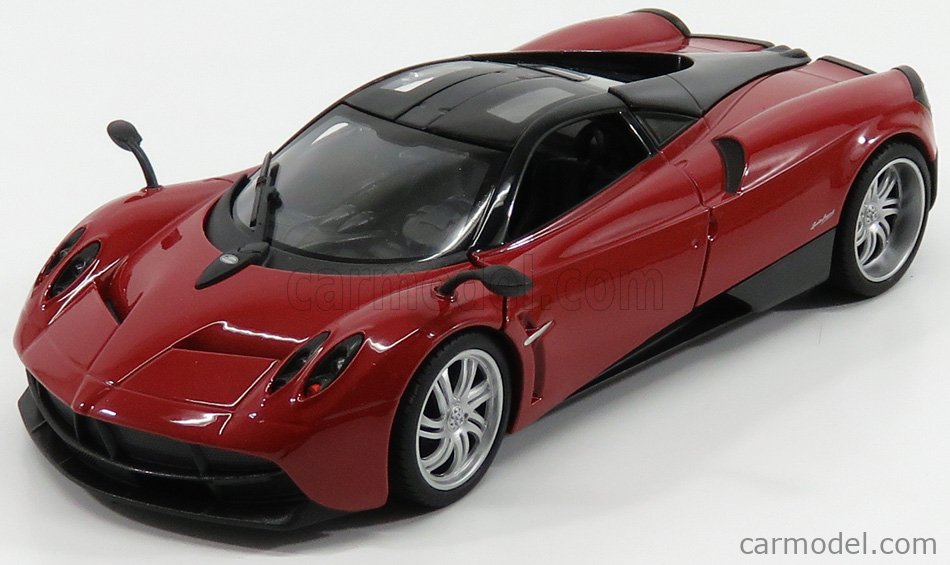 Details about   1/24 Welly Pagani Huayra with Black Top Diecast Model Car Red 24088
