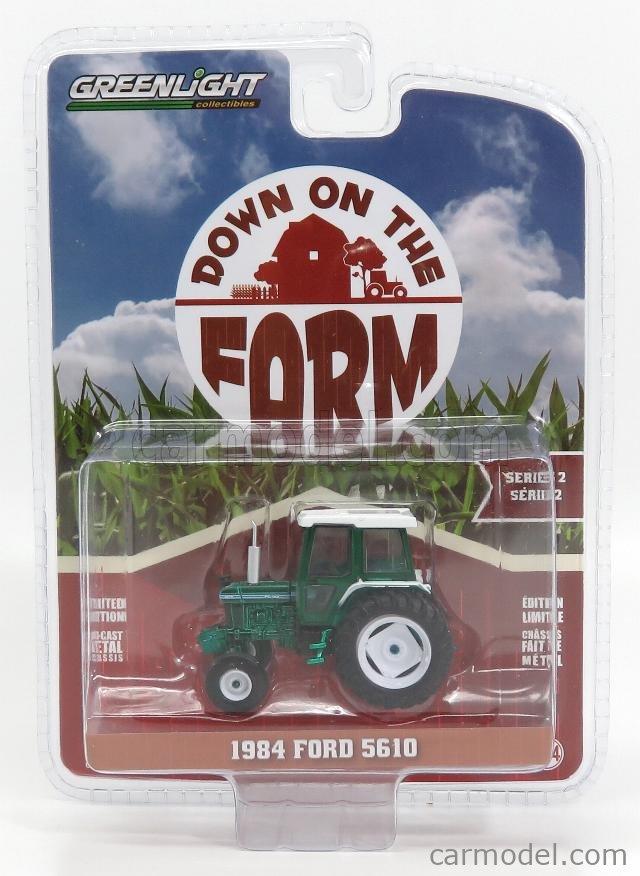 GREENLIGHT 48020D 1/64 FORD 5610 TRACTOR 1986 WITH CAB ORANGE 