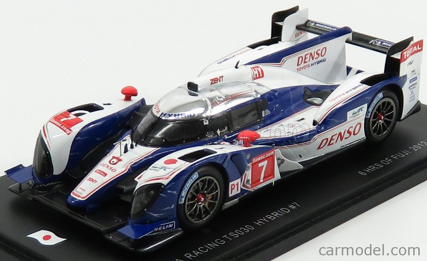 SPARK-MODEL SJ011 Scale 1/43 | TOYOTA TS030 HYBRID TEAM TOYOTA RACING N 7  WINNER 6h FUJI 2012 A.WURZ - K.NAKAJIAMA - N.LAPIERRE BLUE WHITE