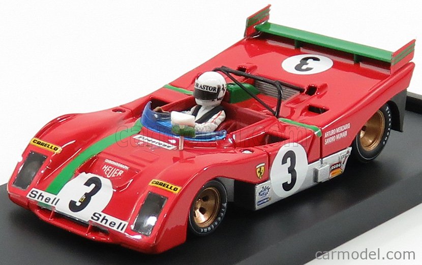 Merzario 1:43 Model Vroom Ferrari 312 pb #3 winner Targa Florio 1972 with A