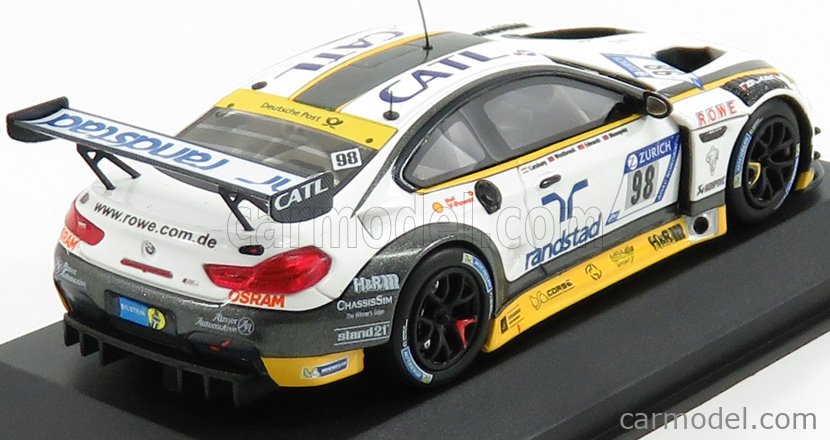 MINICHAMPS 447182698 Scale 1/43 | BMW 6-SERIES M6 GT3 TEAM ROWE RACING ...