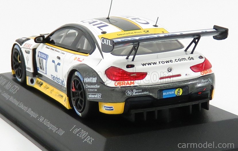 MINICHAMPS 447182698 Scale 1/43 | BMW 6-SERIES M6 GT3 TEAM ROWE RACING ...