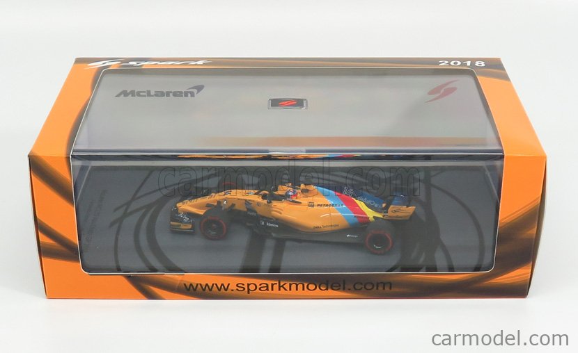 Casque Spark Fernando Alonso – McLaren F1 Abu Dhabi 2018 – Échelle 1/5