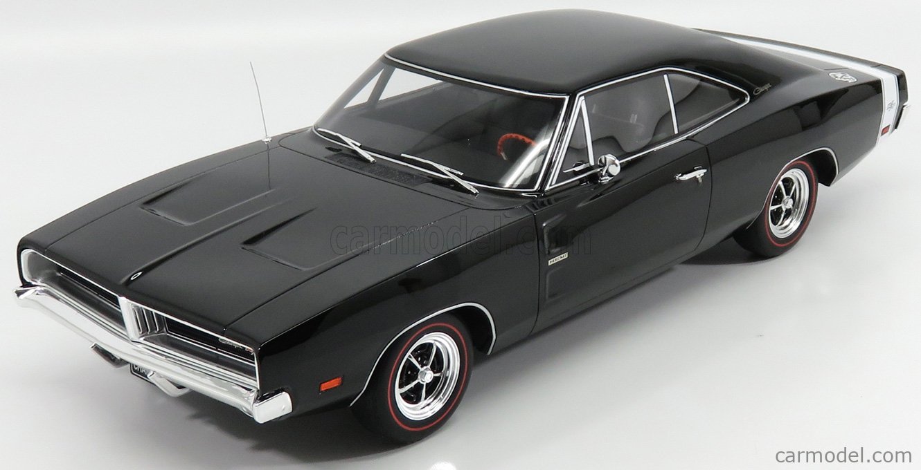 1969 Dodge Charger R/T Black 1/12 Model Car by Otto Mobile for Acme G032