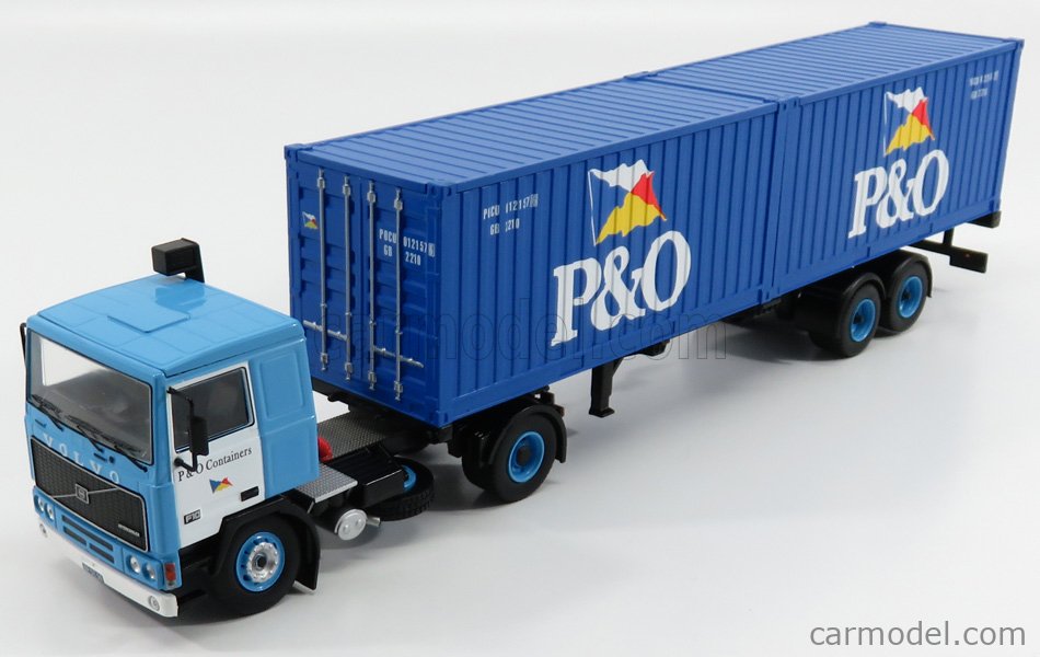 Volvo F10 Truck Trasporto Container P&O 1983 2 Tone Blue IXO 1:43 TTR006 Model 