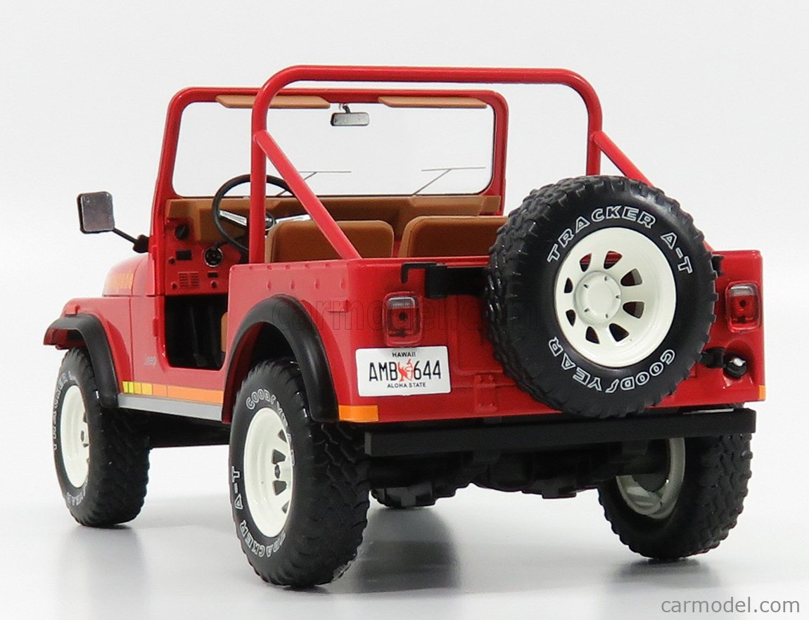 MCG MCG18110 Scale 1/18 | JEEP CJ-7 LAREDO 1976 RED