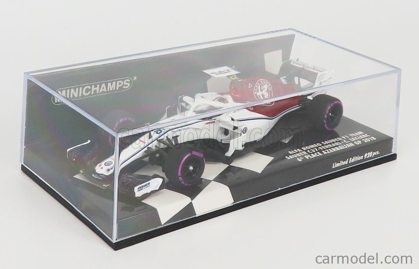 ミニチャンプス1/43 アルファロメオC37ルクレール 2018アゼルバイジャン ミニチャンプス1/43 アルファロメオC37ルクレール 2018