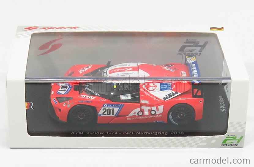 SPARK-MODEL SG416 Scale 1/43 | KTM X-BOW GT4 N 201 2nd X-CLASS CUP 24h ...