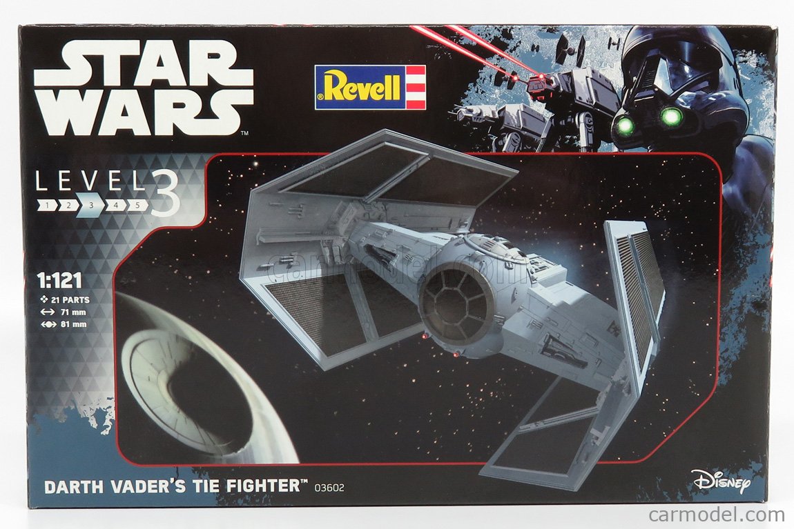 Star Wars Darth Vader's Tie Fighter Guerre Stellari Revell Kit 1:121-03602 