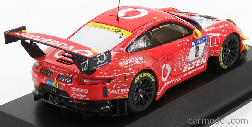 Spark 1:64 Porsche 911 (991) GT3 R #911 Manthey Racing Pole Position 24h Nürburgring 2018 Y118 modelo carro Y118 9580006131188