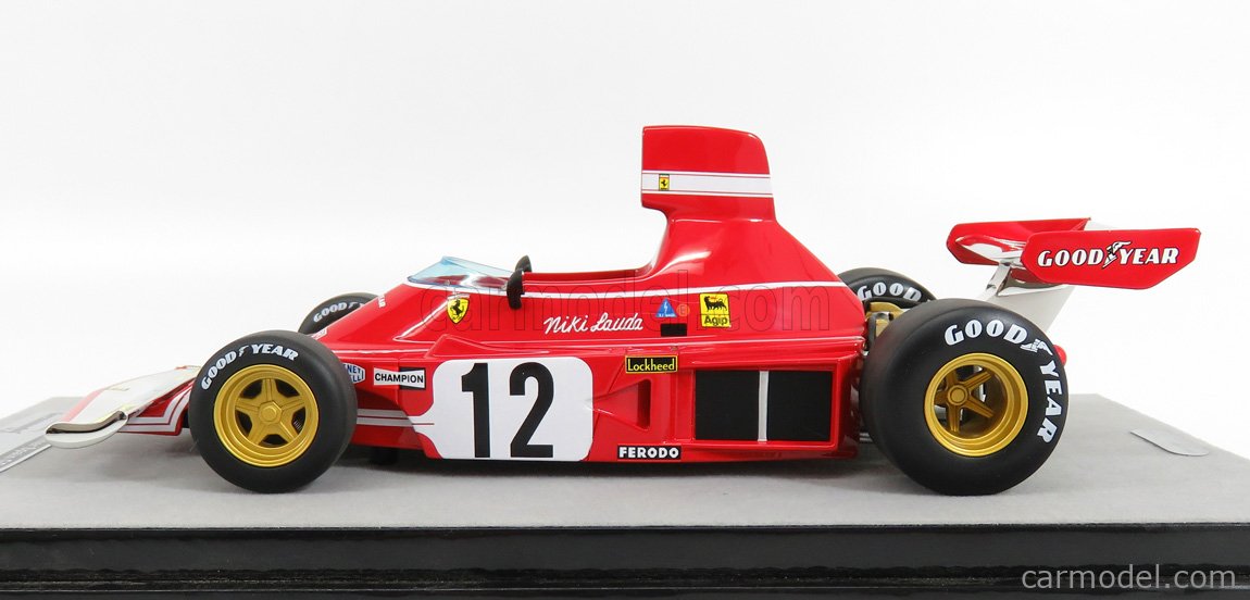 FERRARI 312 B3 #12 NIKI LAUDA WINNER F1 SPAIN GP 1/18 TECNOMODEL TM18-89A 1974 FERRARI 312 B3 #12 NIKI LAUDA WINNER F1 SPAIN GP 1/18 TECNOMODEL TM18-89A 1974