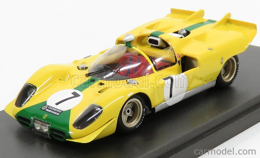 Mg Model 512s 67 Scale 1 43 Ferrari 512s Spider Ch 1002 N 7 Salon De Paris 1970 Juncadella Yellow Green