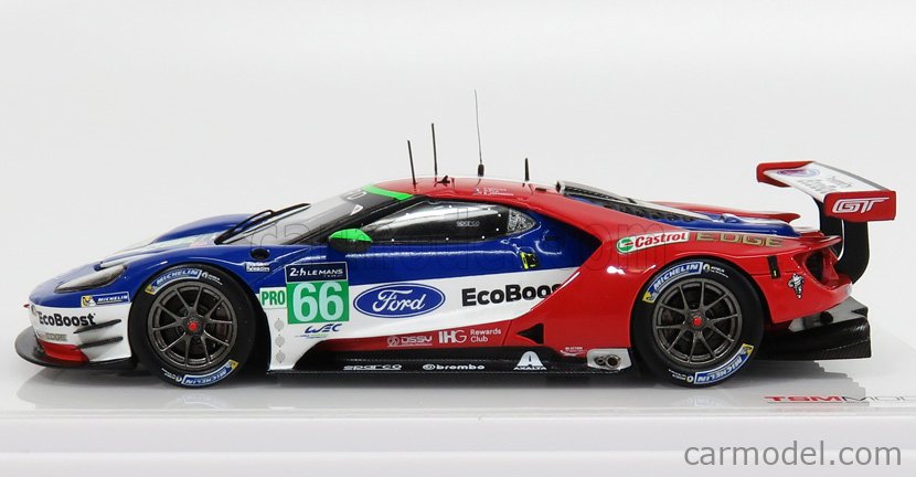 Truescale Tsm Scale 1 43 Ford Usa Gt 3 5l Turbo V6 Team Ford Chip Ganassi Uk N 66 Lmgte Pro 24h Le Mans 17 S Mucke O Pla B Johnson Red Blue White