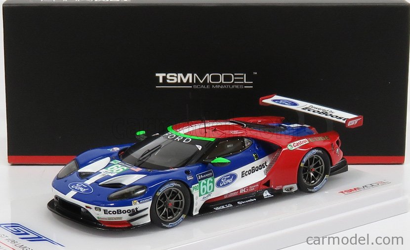 Truescale Tsm Scale 1 43 Ford Usa Gt 3 5l Turbo V6 Team Ford Chip Ganassi Uk N 66 Lmgte Pro 24h Le Mans 17 S Mucke O Pla B Johnson Red Blue White