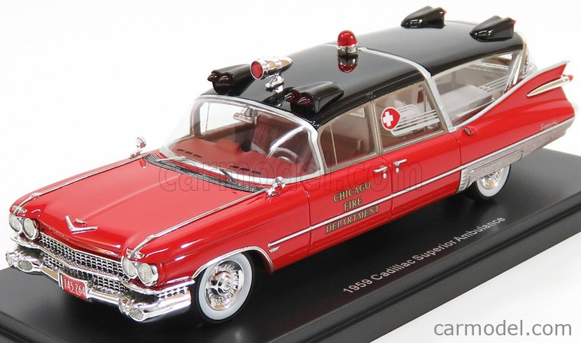 Atlas KX02 Cadillac Superior Miller Meteor Ambulanza 1:43 – Scala T48 – Diecast Blu
