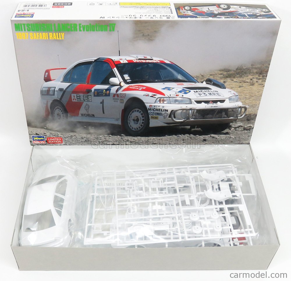 Hasegawa 1/24 Mitsubishi Lancer Evolution IV 1997 Safari Rally Model Kit 20395