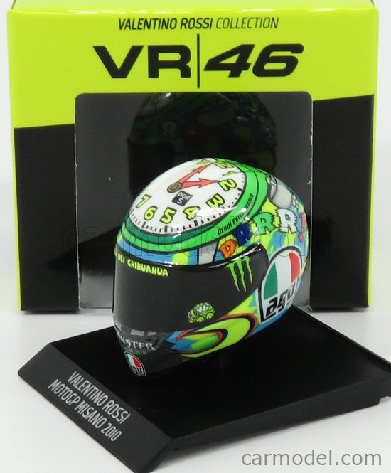 MINICHAMPS 315100056 Scale 1/10 | AGV CASCO HELMET VALENTINO ROSSI MOTOGP  MISANO 2010 VARIOUS