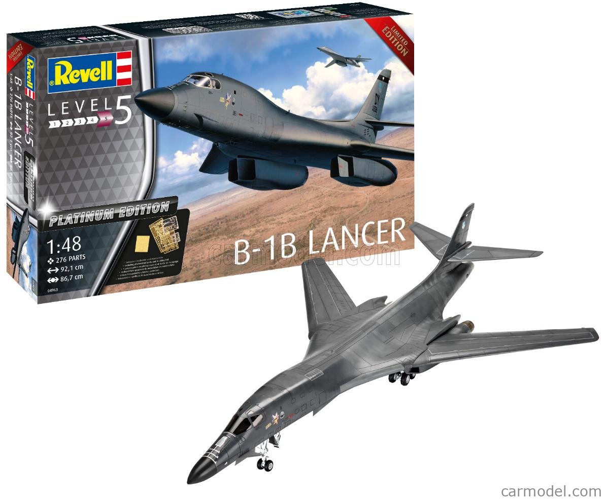 Revell Kit Kit Scale 1 48 Rockwell B 1b Lancer Aircraft Usa Air Force Fighter Bomber Bombardiere Lungo Raggio Military