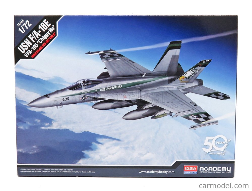 ACADEMY AC12565-KIT Scala 1/72  FIGHTER USN F/A-18E VFA-195 CHIPPY HO USA AIR-FORCE FIGHTER-BOMBER - CACCIA BOMBARDIERE 2012 MILITARY