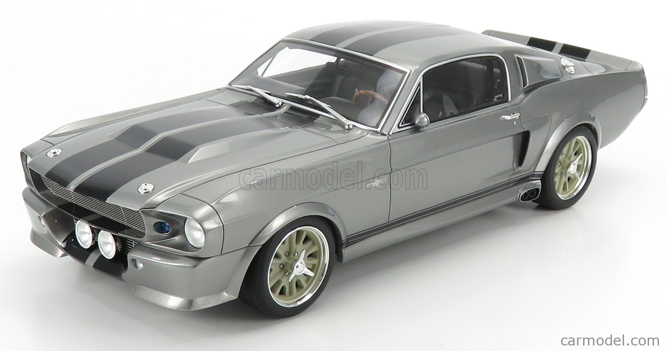 GREENLIGHT 12102 Scale 1/12  FORD USA MUSTANG SHELBY GT500E 1967 - ELEANOR - FUORI IN 60 SECONDI - GONE IN SIXTY SECONDS GREY MET BLACK