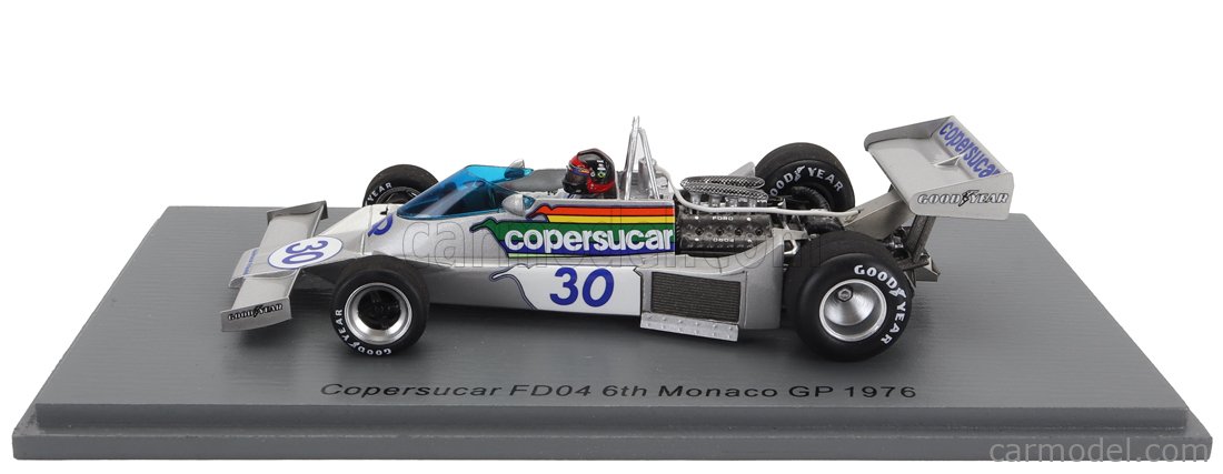Spark 1/43 S3933 Copersucar FD01 Ford-Cosworth #1 – F1 1975, Version Press & Test, Gris