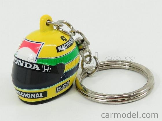 Portachiavi Ayrton Senna Minichamps mini casco scala 1:12 Resina McLaren 1988 