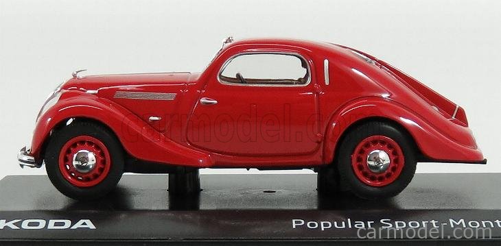 Skoda Popular Coupe Sport Montecarlo 1937 Red ABREX 1:43 143ABH-903BL Model 