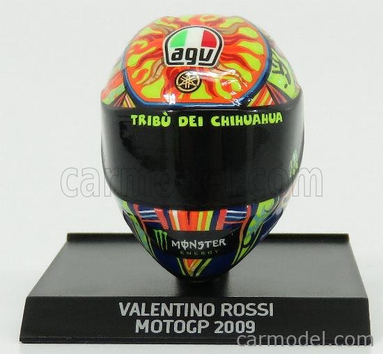 1:10 Valentino Rossi Réplica Casco 2009 Moto GP Misano por Minichamps 