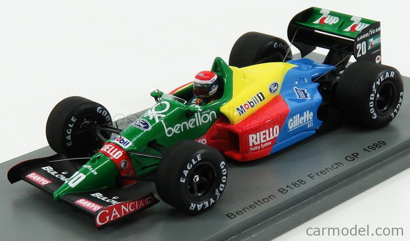 SPARK-MODEL S5206 Scale 1/43 | BENETTON F1 B188 N 20 FRENCH GP 1989 E ...