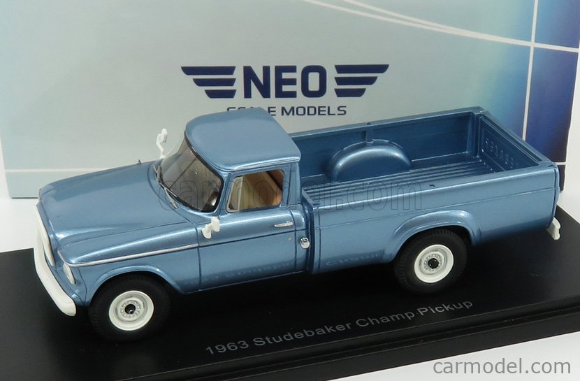NEO SCALE MODELS NEO47275 Scale 1/43  STUDEBAKER CHAMP PICK-UP 1963 LIGHT BLUE