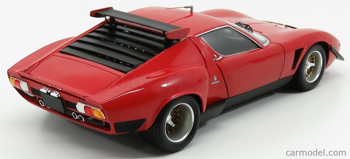 KYOSHO 08319R Scale 1/18 | LAMBORGHINI MIURA SVR 1970 RED BLACK