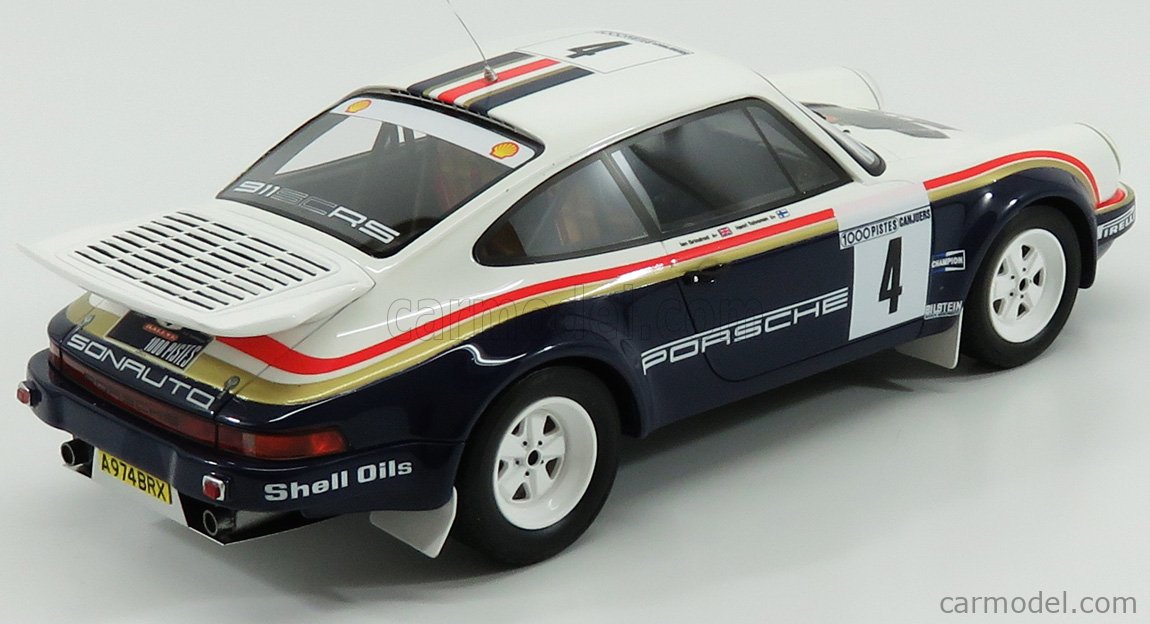 お買い得HOTotto1/18Porsche 911 SC RS 1000 Pistes Rally Set (Porsche 911 SC RS + VW LT35 + Traller ) ロスマンズデカール付 限定3,000pcs. レーシングカー