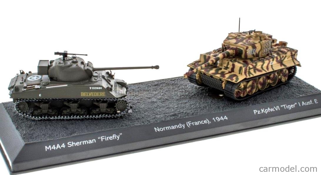Military Tanks Set The Battle Of Normandy France 1944 M4A4 Sherman 1:72 AEWOT902 