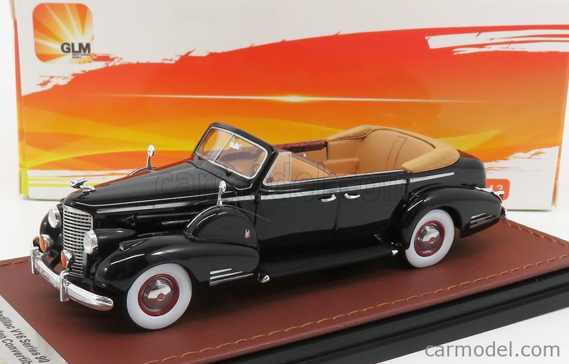 Glm Models Glm124501 Scale 143 Cadillac V16 Series 90 Fleetwood Sedan Convertible Open 1938 Black 5044