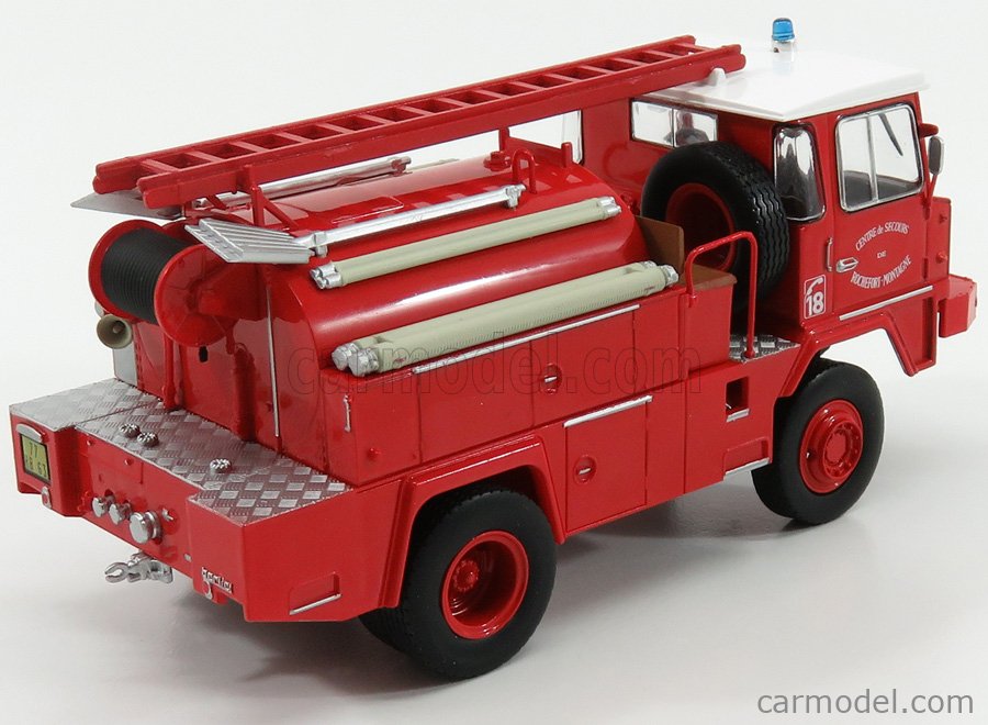 Miniature Solido 1/55 - Berliet Camiva 4x4 Pompier - Rouge - Réf. 354