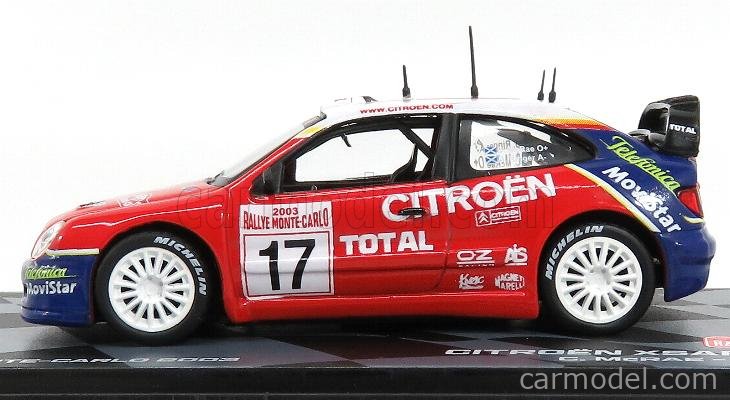 Modèle Réduit Citroën Xsara WRC Rallye Monte-Carlo 2003 - Pilote C. McRae, échelle 1:43, Neuf