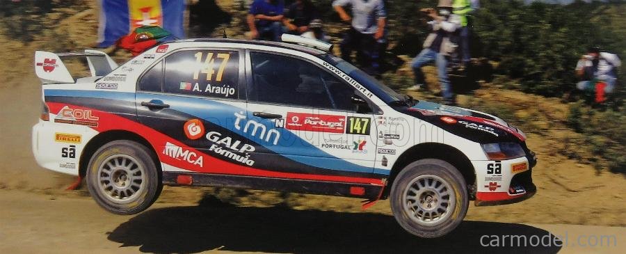 MITSUBISHI LANCER 1:43 model car miniature Armindo Araujo Rally de Portugal 