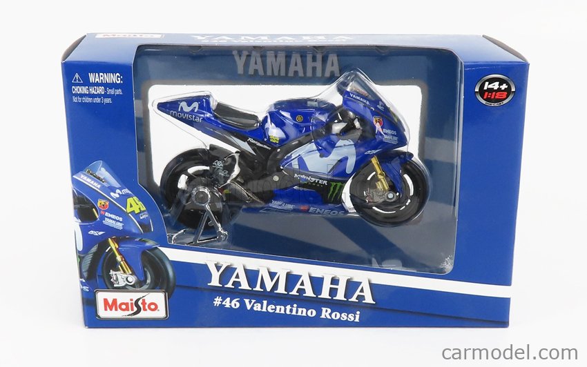 1:18 Maisto MOTOGP2018 Yamaha YZR M1#46 Valentino Rossi Diecast Motorcycle Model 