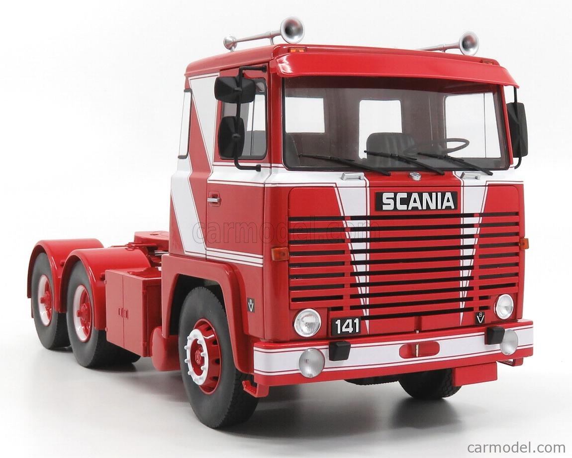 ROAD-KINGS RK180014 Masstab: 1/18  SCANIA LBT 141 TRACTOR TRUCK 3-ASSI 1976 RED WHITE