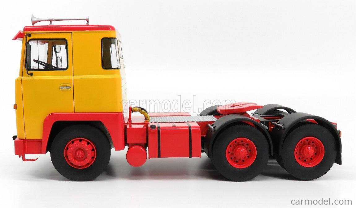 ROAD-KINGS RK180015 Escala 1/18  SCANIA LBT 141 TRACTOR TRUCK 3-ASSI 1976 YELLOW RED