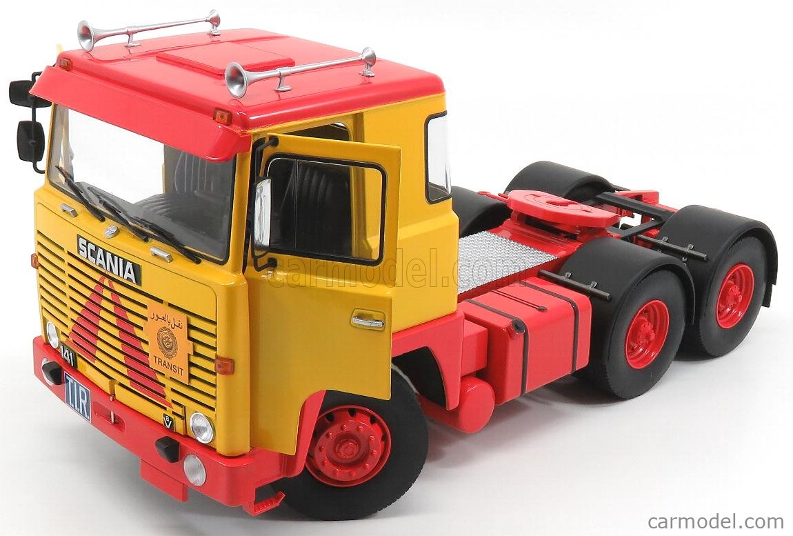 ROAD-KINGS RK180015 Масштаб 1/18  SCANIA LBT 141 TRACTOR TRUCK 3-ASSI 1976 YELLOW RED