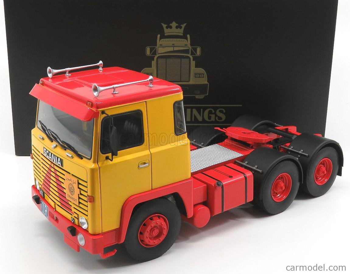 ROAD-KINGS RK180015 Scale 1/18  SCANIA LBT 141 TRACTOR TRUCK 3-ASSI 1976 YELLOW RED