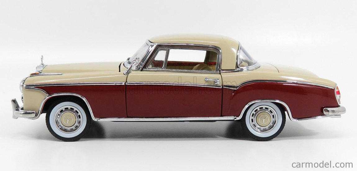SUN-STAR 03570 Scale 1/18 | MERCEDES BENZ 220SE COUPE 1958 CREAM RED